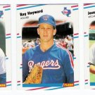 1988 Fleer Update Texas Rangers Team Set-3 Cards