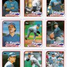1989 Topps Texas Rangers Team Set-29 Cards