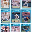 1990 Donruss Best of A.L. Texas Rangers-10 Cards