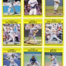 1991 Fleer Texas Rangers Team Set-27 Cards
