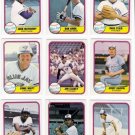 1981 Fleer Toronto Blue Jays Team Set-23 Cards