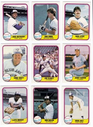 1981 Fleer Toronto Blue Jays Team Set-23 Cards