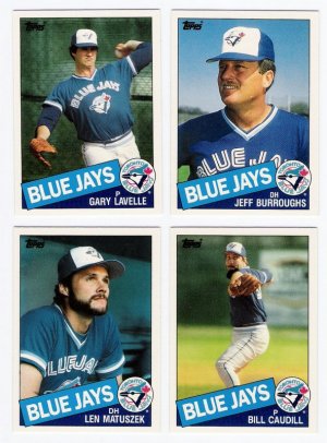 1985 Topps Traded Toronto Blue Jays Team Set-4 Cards