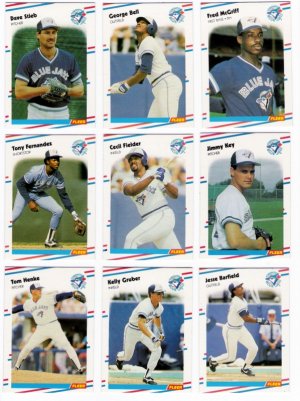 1988 Fleer Toronto Blue Jays Team Set-25 Cards