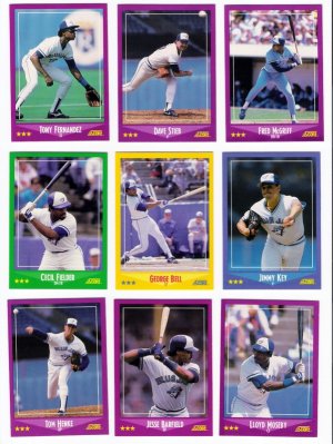 1988 Score Toronto Blue Jays Team Set-25 Cards