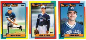 1990 Topps Traded Toronto Blue Jays Team Set-3 Cards
