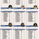 1984 Fleer Unmarked Checklist Set-14 Cards