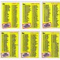 1985 Topps Unmarked Checklist Set-6 Cards