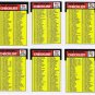 1986 Topps Unmarked Checklist Set-6 Cards