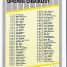 1989 Fleer Update Unmarked Checklist-1 Card
