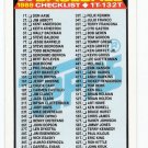 1989 Topps Traded Unmarked Checklist-1 Card