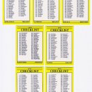 1991 Fleer Unmarked Checklist Set-7 Cards