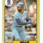 Lot of (63) 1987 Topps Willie Wilson Baseball Cards-Card #783