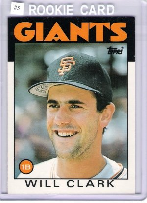 1986 Topps Traded Will Clark Rookie-5, Card #24T