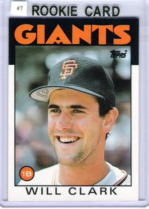 1986 Topps Traded Will Clark Rookie-7, Card #24T