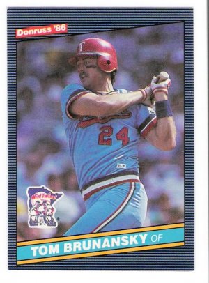 1986 Donruss Tom Brunansky, Card #192