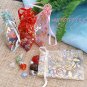 MEDIUM Rose Flower Gold Drawstring Organza Bag - $2 each