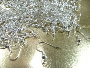 Silver Earring Fish Hooks Loose Findings Jewelry