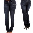 Skinny Blue Jeans with Double Button