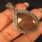 925 Silver Rutile Quartz Pendant Nepal Jewelry Art A