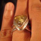 925 Silver Rutile Quartz stone Ring Size adjustable A 925 Silver Rutile Quartz stone Ring Size adjustable A