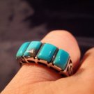 925 Silver Arizona Turquoise Ring Jewelry Art Size 7.25 A 925 Silver Arizona Turquoise Ring Jewelry Art Size 7.25 A
