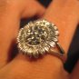925 Silver Marcasite Pyrite crystal ring size 8.5 A