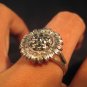 925 Silver Marcasite Pyrite crystal ring size 8.5 A