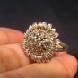 925 Silver Marcasite Pyrite crystal ring size 8.5 A