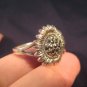 925 Silver Marcasite Pyrite crystal ring size 8.5 A