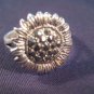 925 Silver Marcasite Pyrite crystal ring size 8.5 A