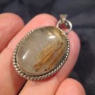 925 Silver Rutile Quartz Pendant Nepal Jewelry   A