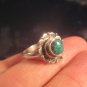 925 Silver Tibetan Turquoise Ring Nepal Size 7.75 A