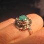 925 Silver Tibetan Turquoise Ring Nepal Size 7.75 A