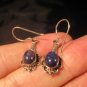 925 Silver Lapis Lazul Lazuli stone earrings Nepal A