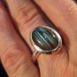 925 Silver Labradorite stone Ring Jewelry Size 7.5 A