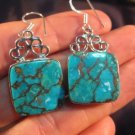 925 Silver Turquoise crystal stone earrings 925 Silver Turquoise crystal stone earrings