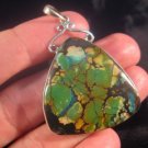925 Silver Natural Turquoise Pendant Nepal Jewelry A