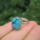 925 Silver Tibetan Turquoise Ring light Blue Size 8.5 A 925 Silver Tibetan Turquoise Ring light Blue Size 8.5 A