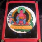 24 K Gold Crimson Shakyamuni Buddha Thangka Painting A