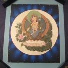 24 K Gold Cosmic White Tara Deity Thangka Thanka painting Nepal Himalyan art