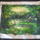 Large Green Lake Cambodia Landscape Oil painting Art A Large Green Lake Cambodia Landscape Oil painting Art A
