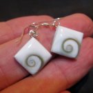 925 Silver Shiva eye sea shell earrings Nepal A 925 Silver Shiva eye sea shell earrings Nepal A