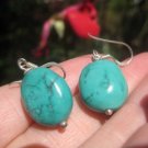925 Silver Tibetan Turquoise earrings jewelry Thailand A