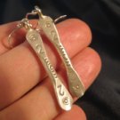 999 % pure Silver earrings Hill Tribe number 2 two 999 % pure Silver earrings Hill Tribe number 2 two