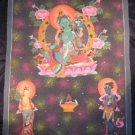 24 K Gold Large Green Tara Thangka Thanka Tanka Painting Nepal Art Kathmandu