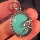 925 Silver Arizona Turquoise rattlesnake Pendant A 925 Silver Arizona Turquoise rattlesnake Pendant A