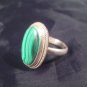 925 Silver natural Malachite ring nepal Size 9 9.25 A