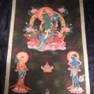 24 K Gold Large Green Tara Thangka Thanka painting Nepal Himalayan Art Kathmandu