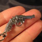 925 Silver Gun Revolver Pistol pendant necklace jewelry art 925 Silver Gun Revolver Pistol pendant necklace jewelry art